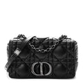 Calfskin Macrocannage Large Caro Bag Black