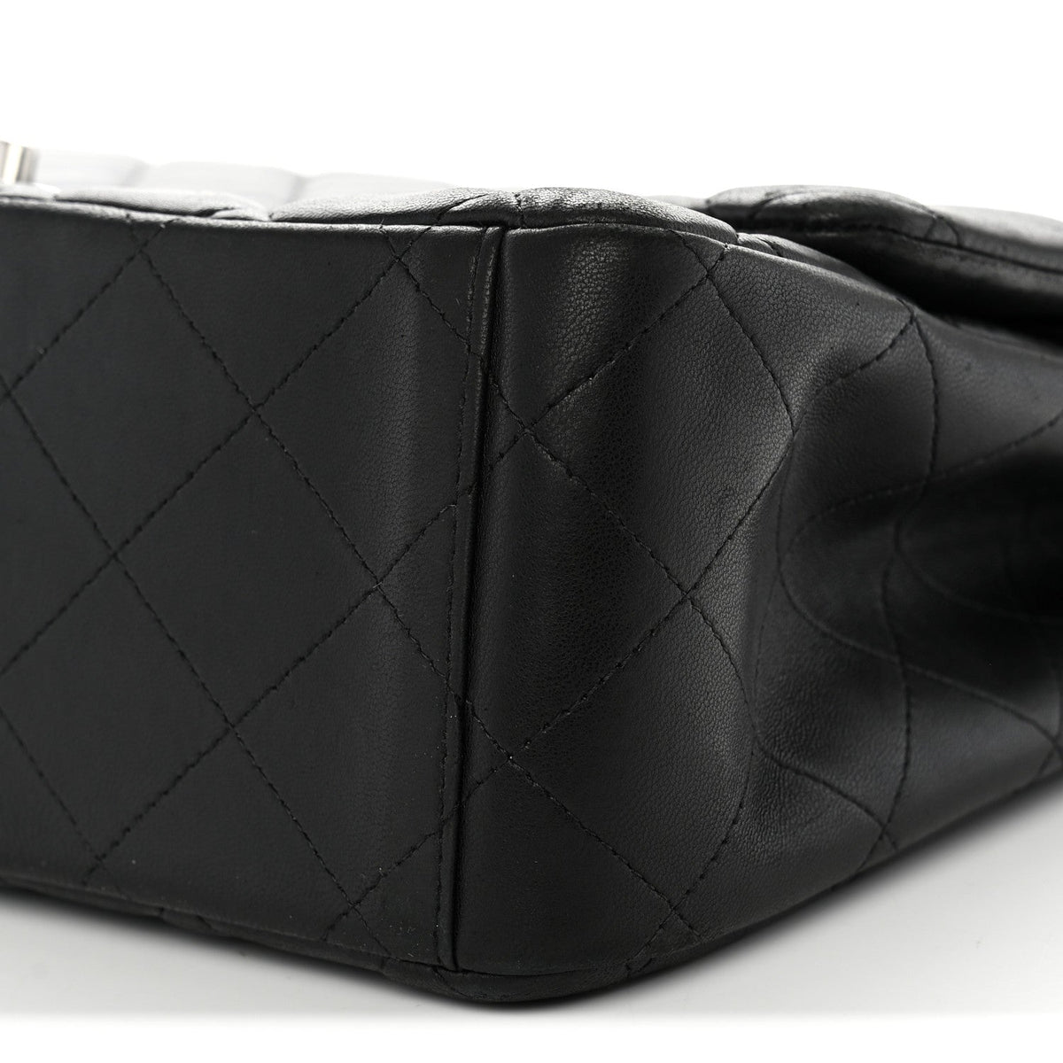 Lambskin Quilted Maxi Double Flap Black