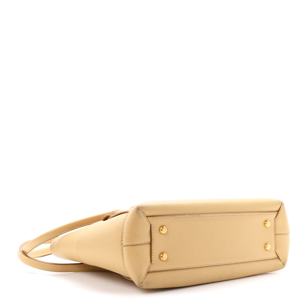 French Calfskin Maxi Intrecciato Small Arco Tapioca
