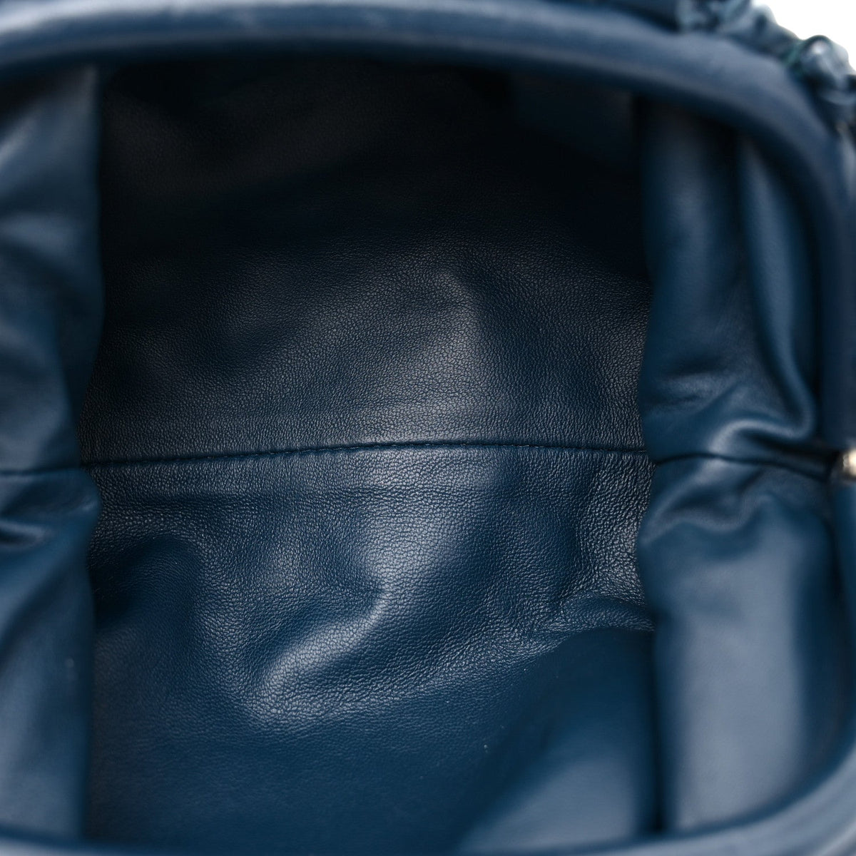 Nappa Intrecciato The Mini Pouch  Deep Blue