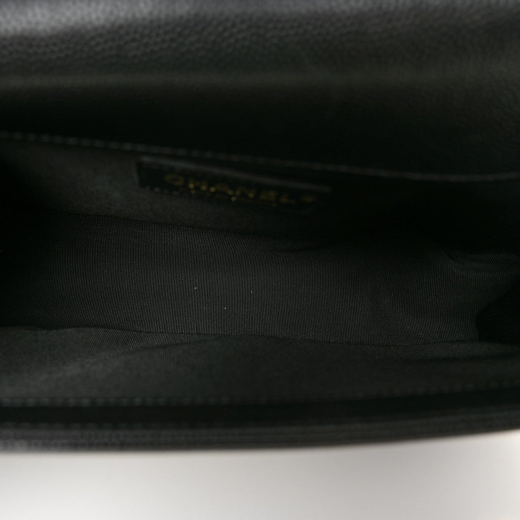 Caviar Quilted Medium Boy Flap Black