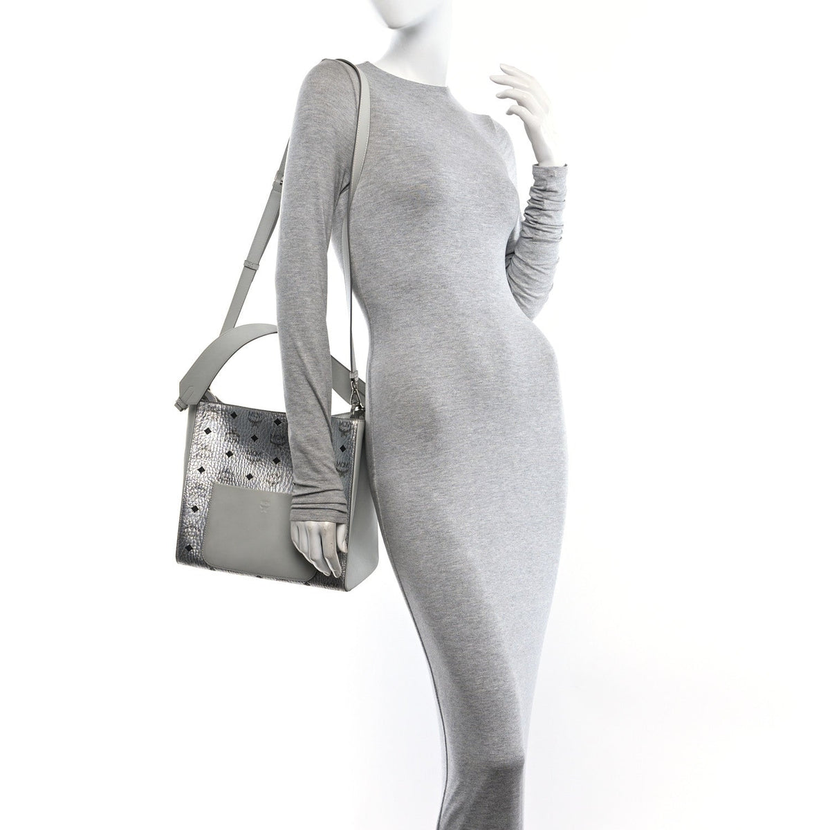 Metallic Visetos Medium Aren Hobo Silver