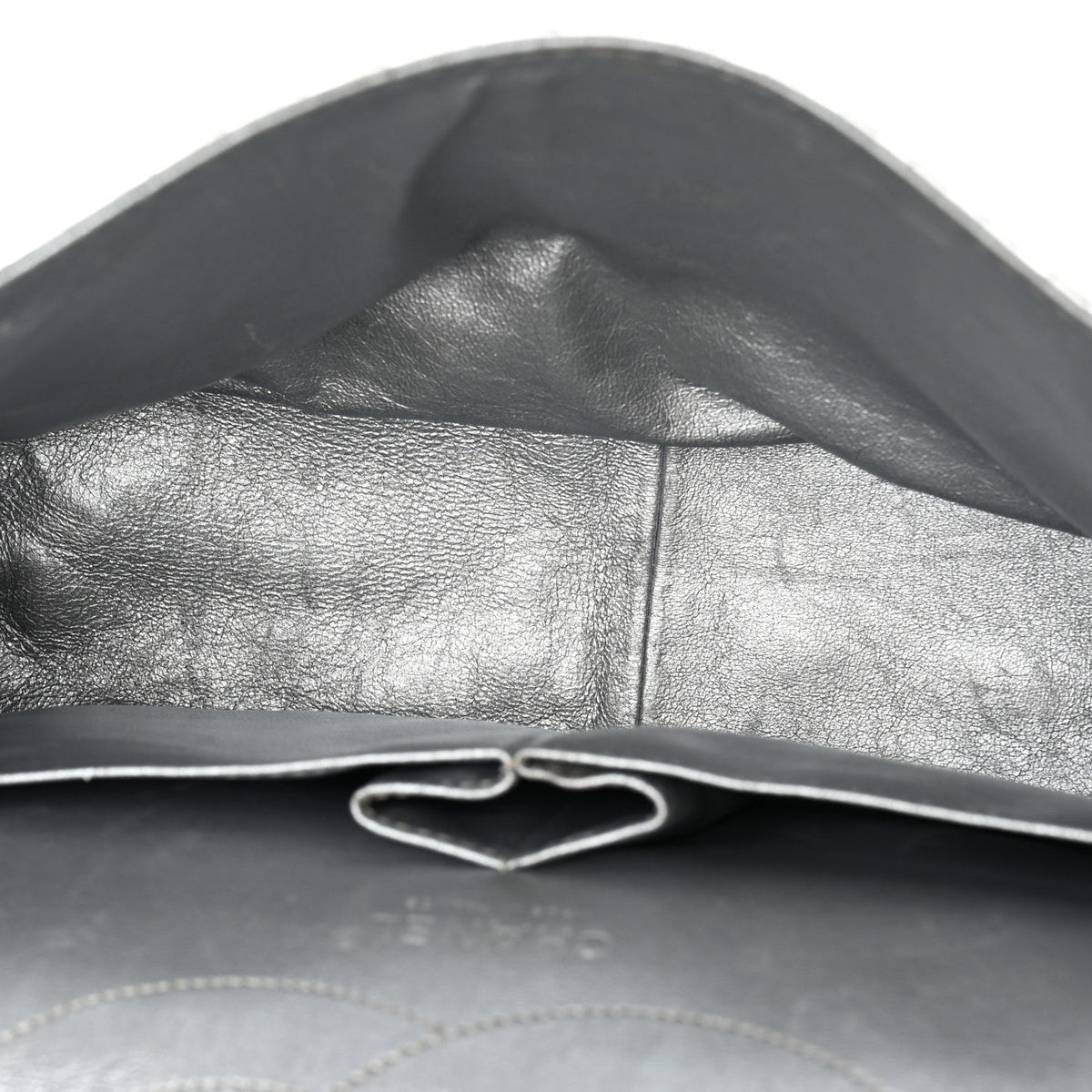 Metallic Calfskin Striped 2.55 Reissue 227 Silver