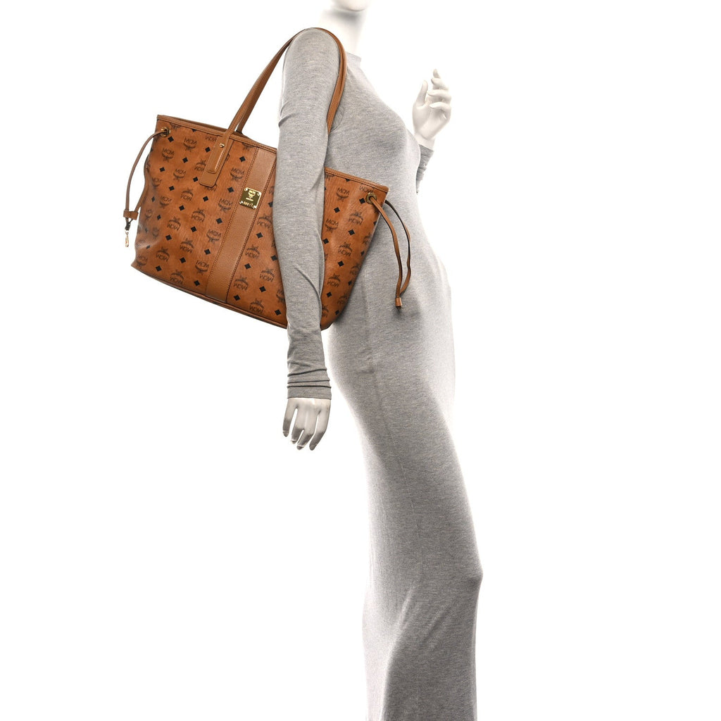 Visetos Medium Liz Reversible Shopper Tote Cognac