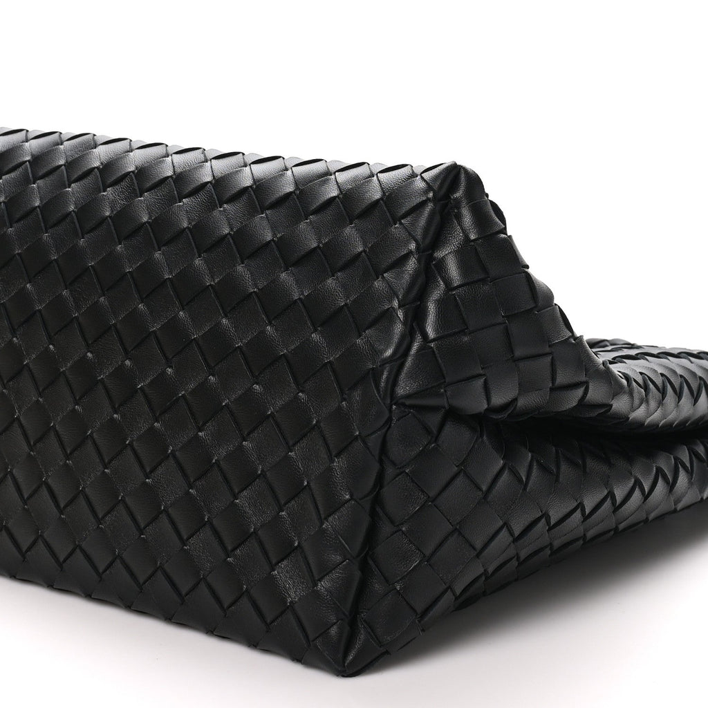 Nappa Intrecciato Large Andiamo Shoulder Bag Black