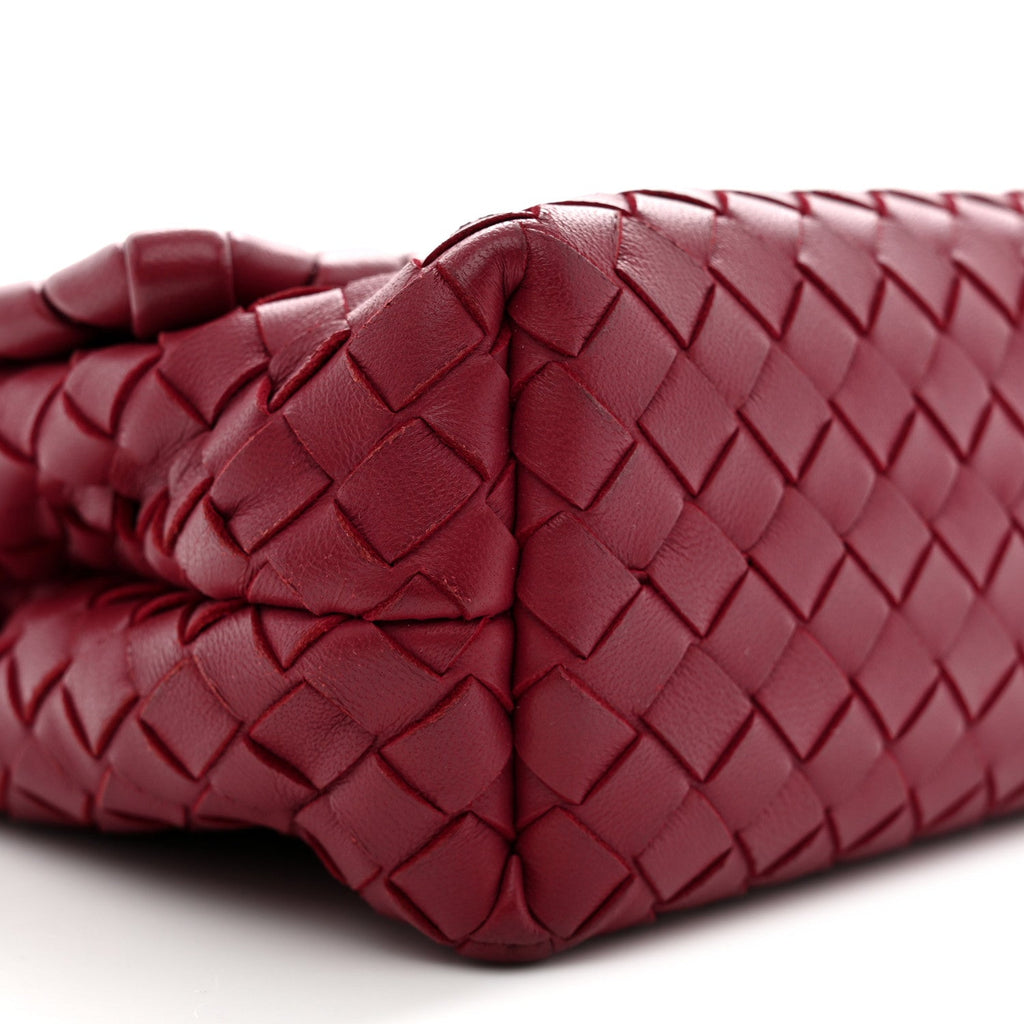 Nappa Intrecciato Baby Olimpia Shoulder Bag China Red