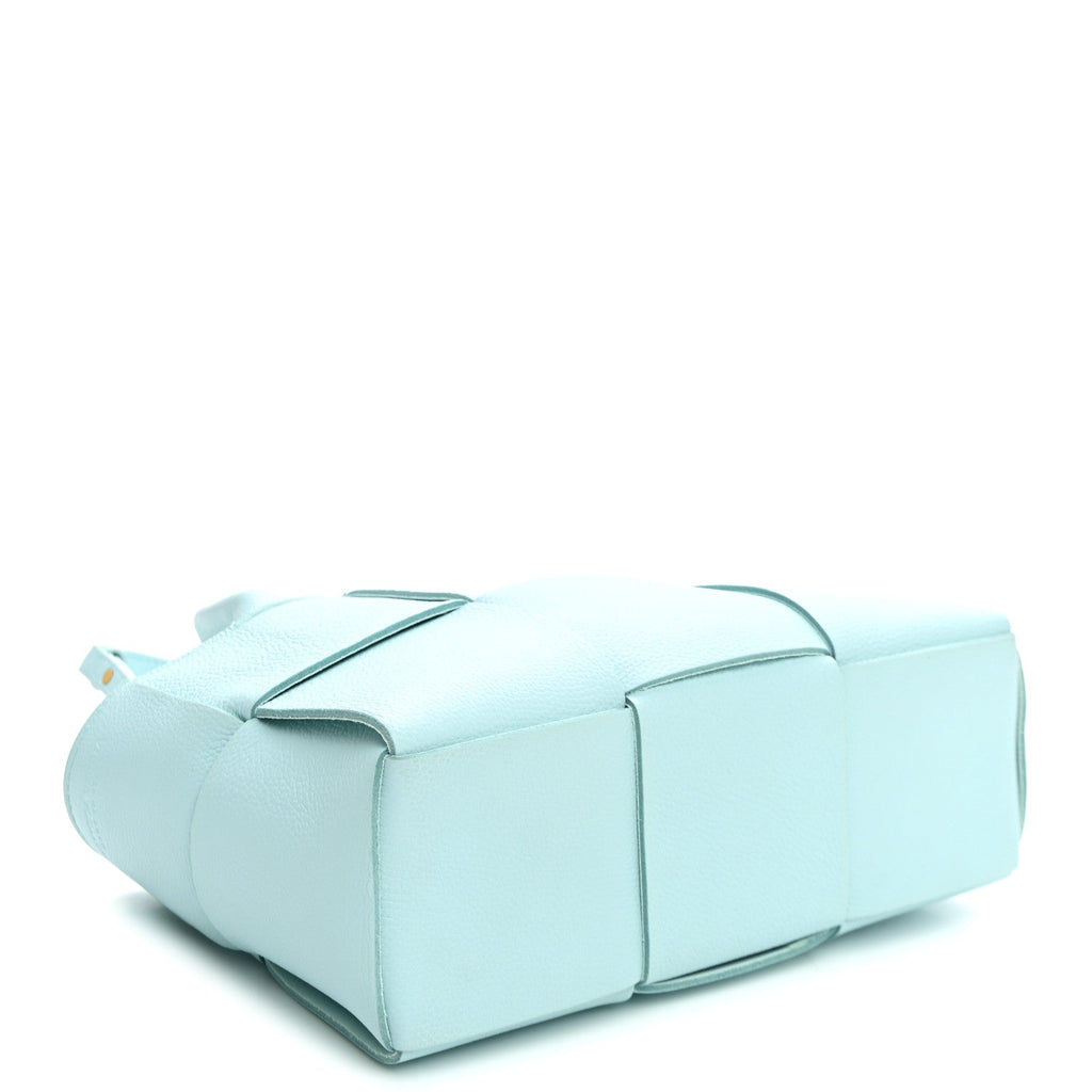 Grained Calfskin Maxi Intrecciato Mini Arco Tote Pale Blue