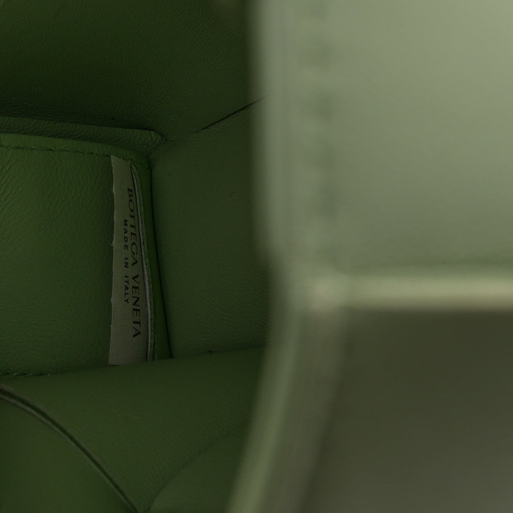 Nappa Maxi Intreccio Mini Arco East West Tote Pistachio