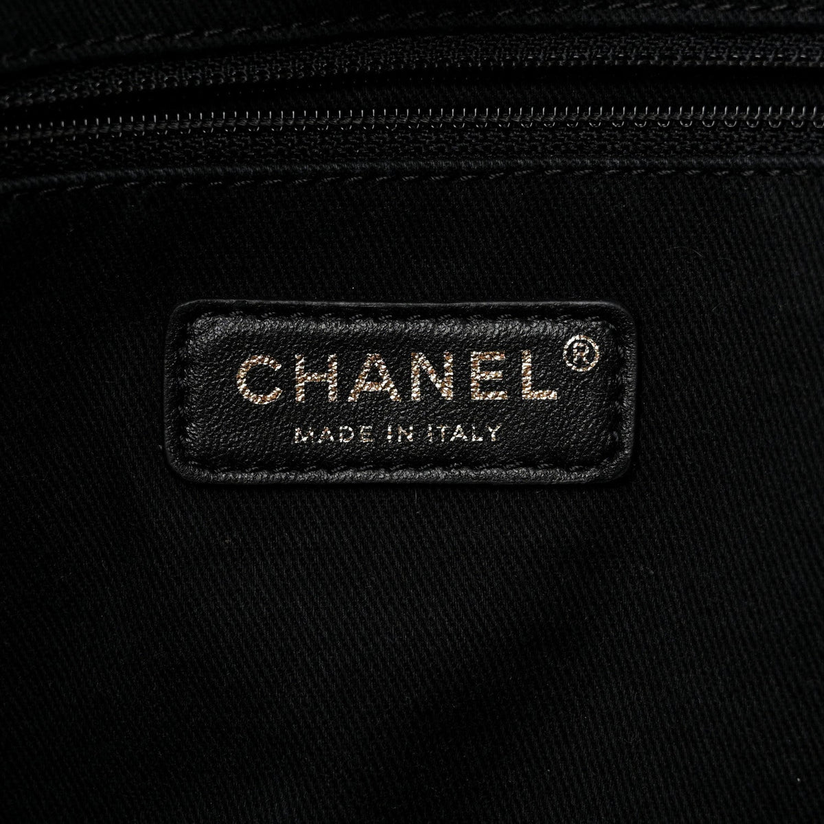 Mixed Fibers Calfskin Small Deauville Tote Black