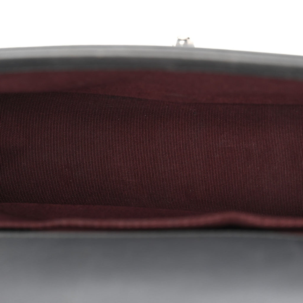 Calfskin Double Stitch Medium Boy Flap Grey