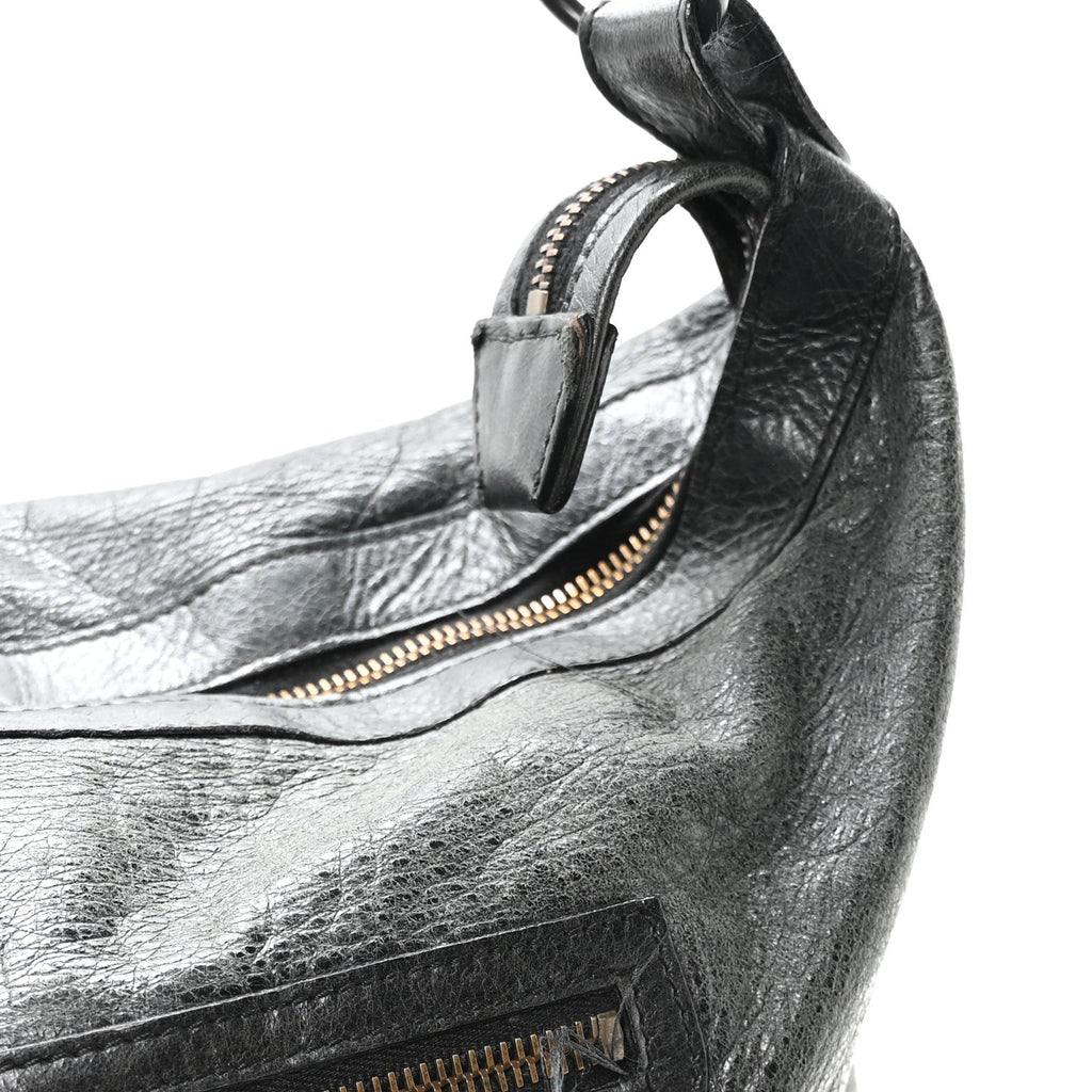 Agneau Classic Hardware Day Hobo Black