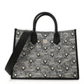 Jacquard Monogram Aren Large Tote Blue