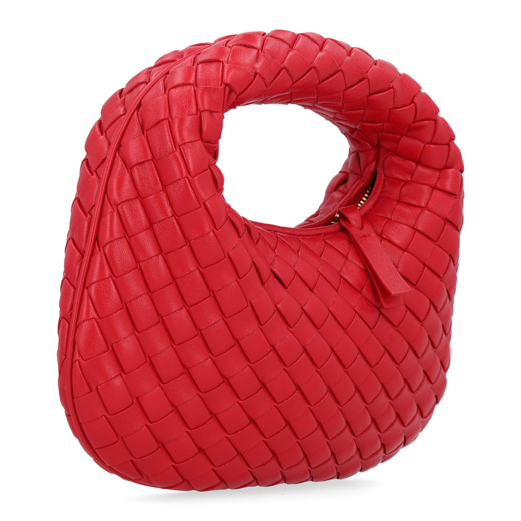 Nappa Intrecciato Baby Veneta Hobo Cardinal