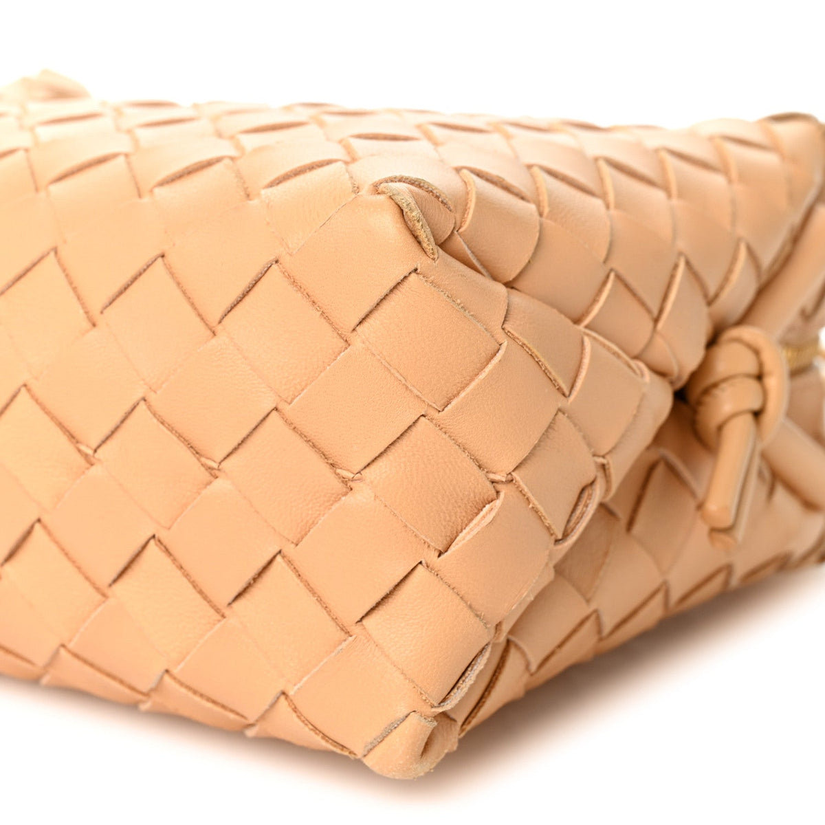Nappa Intrecciato Small Loop Camera Bag Almond