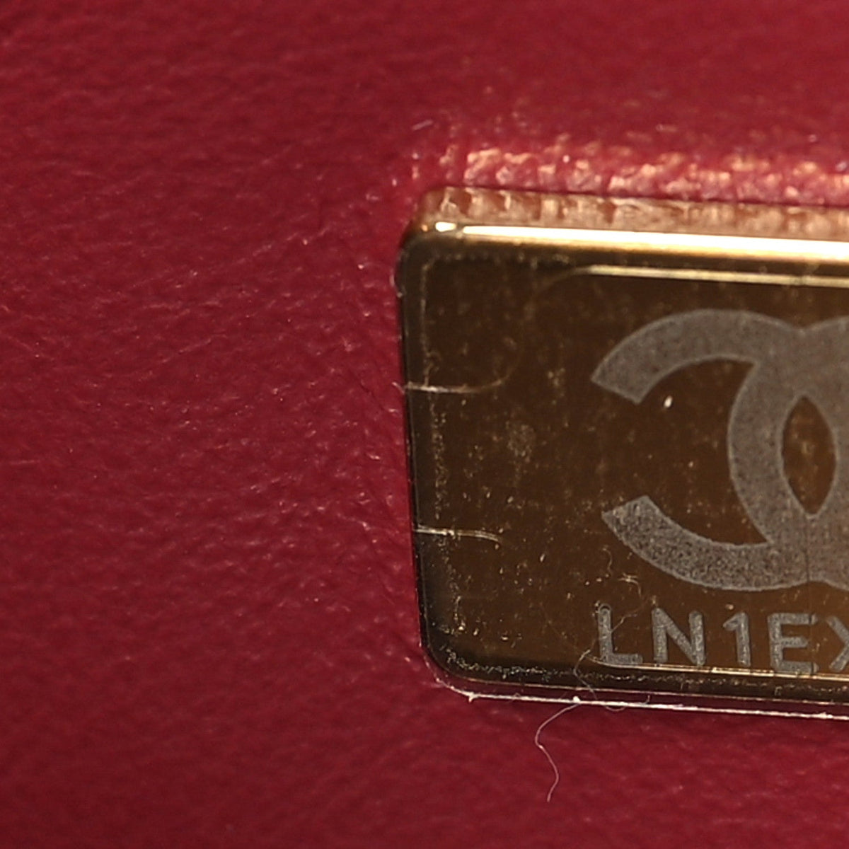 Grained Calfskin Small Souplissimo Maxi Flap Burgundy