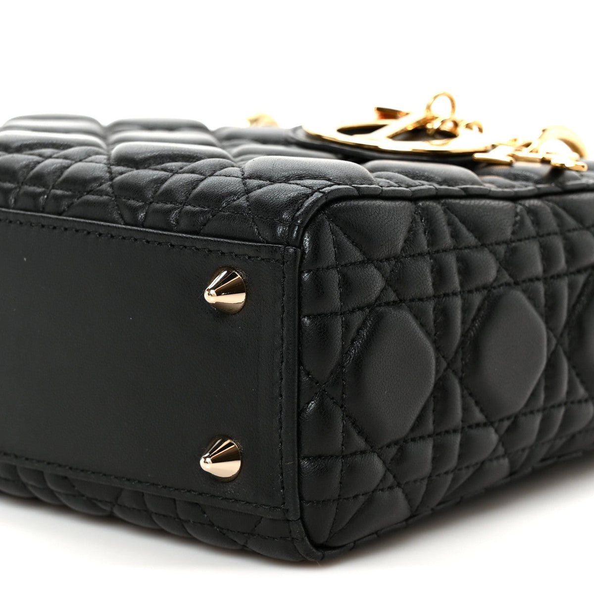 Lambskin Cannage Small Lady Dior Black
