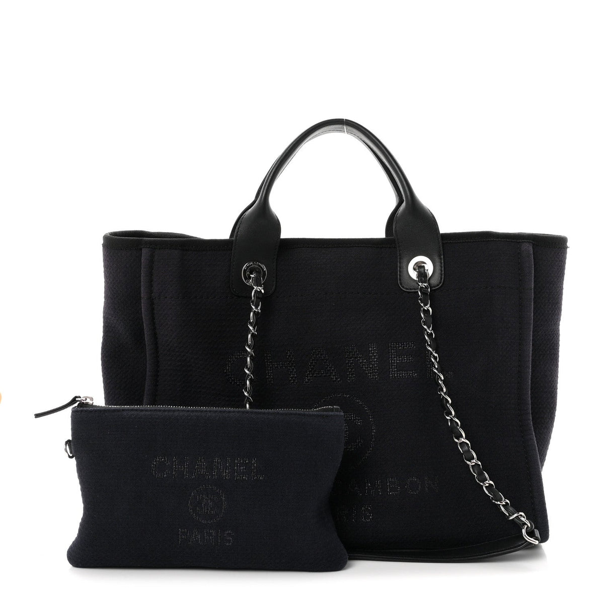 Mixed Fibers Small Deauville Tote Black