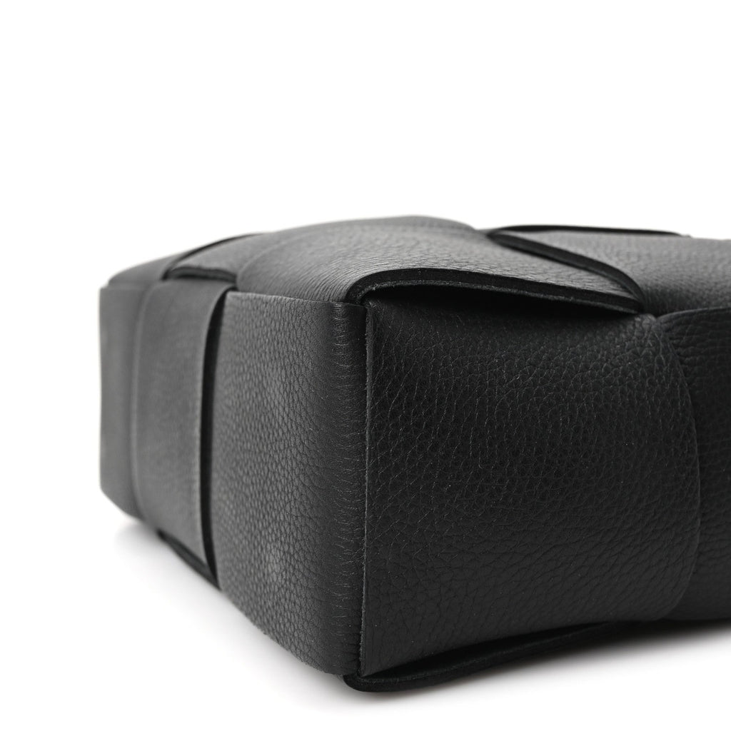 Grained Calfskin Maxi Intrecciato Mini Arco Tote Black