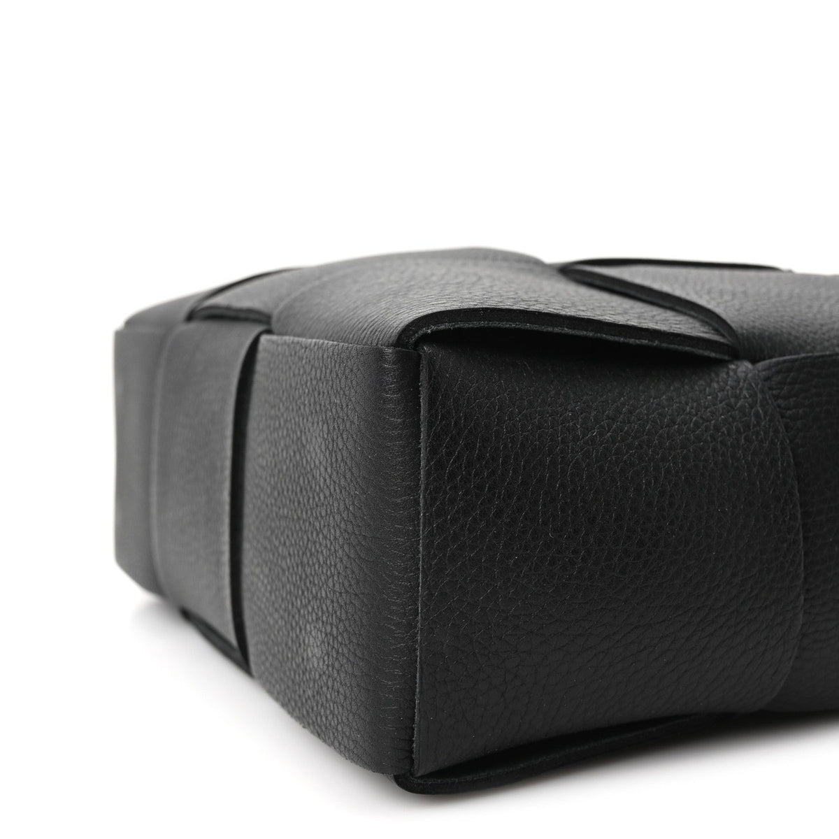 Grained Calfskin Maxi Intrecciato Mini Arco Tote Black