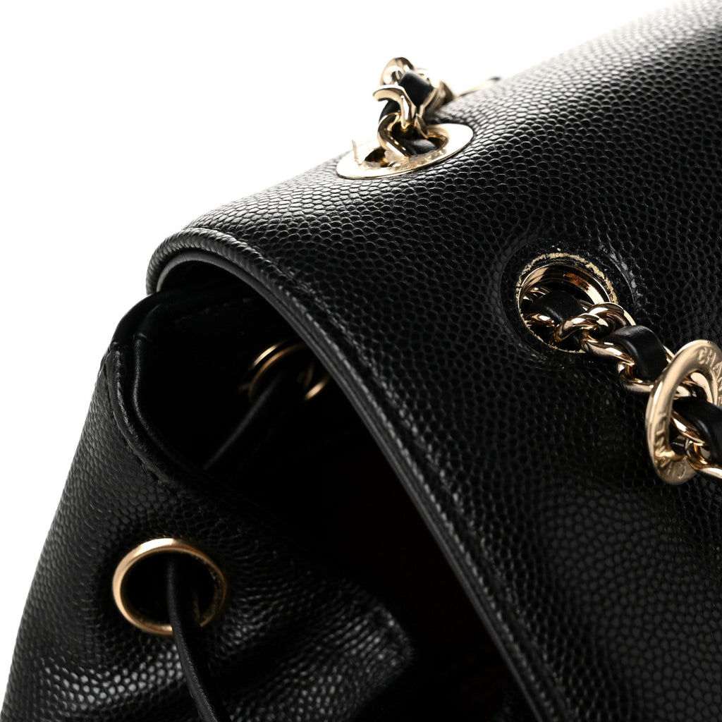 Caviar Quilted Business Affinity Backpack Black