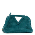 Lambskin Knit Small The Point Triangle Bag Mallard