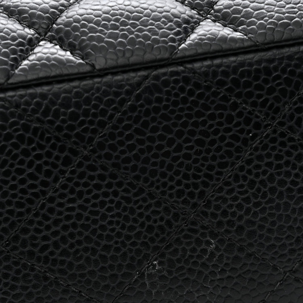 Caviar Quilted Small Double Flap Black