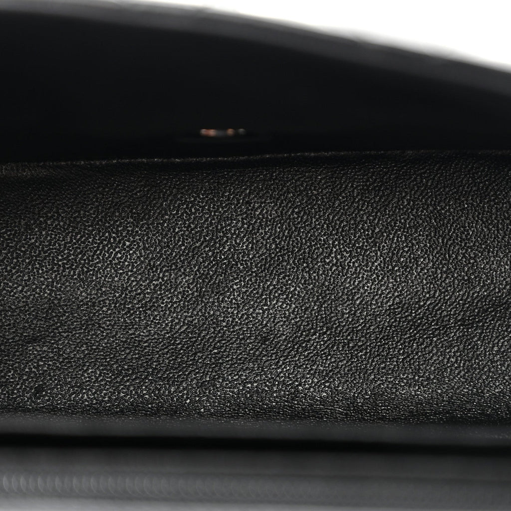 Patent Calfskin Quilted Mini Square Flap Black
