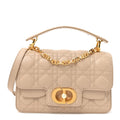 Lambskin Cannage Small Jolie Top Handle Bag Powder Beige Latte