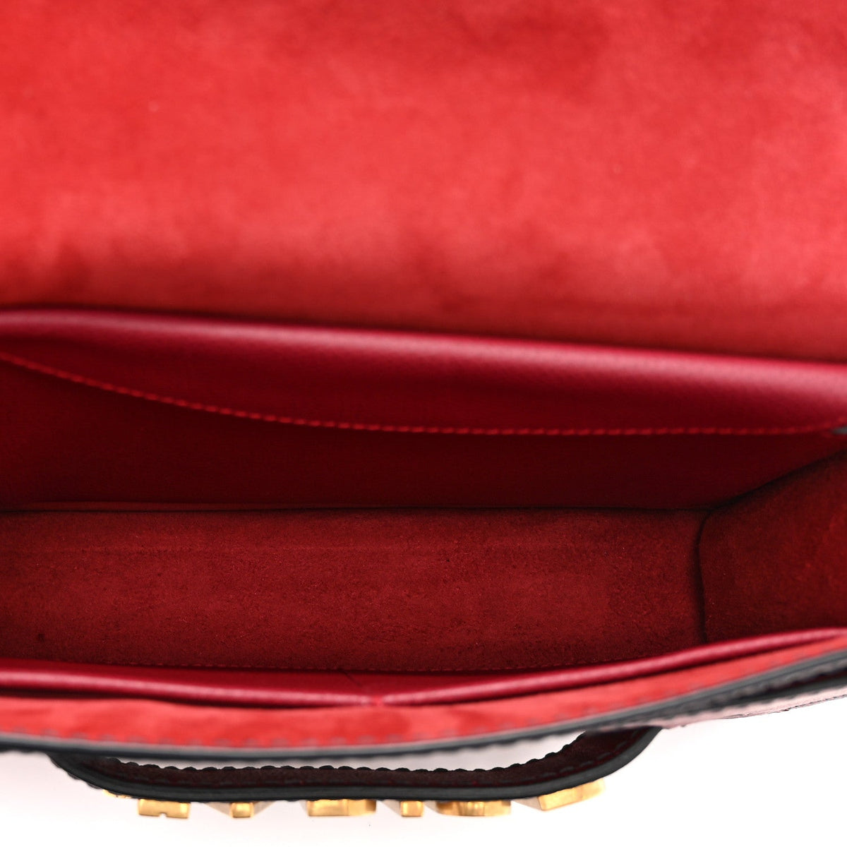 Grained Calfskin J'Adior Chain Flap Bag Red