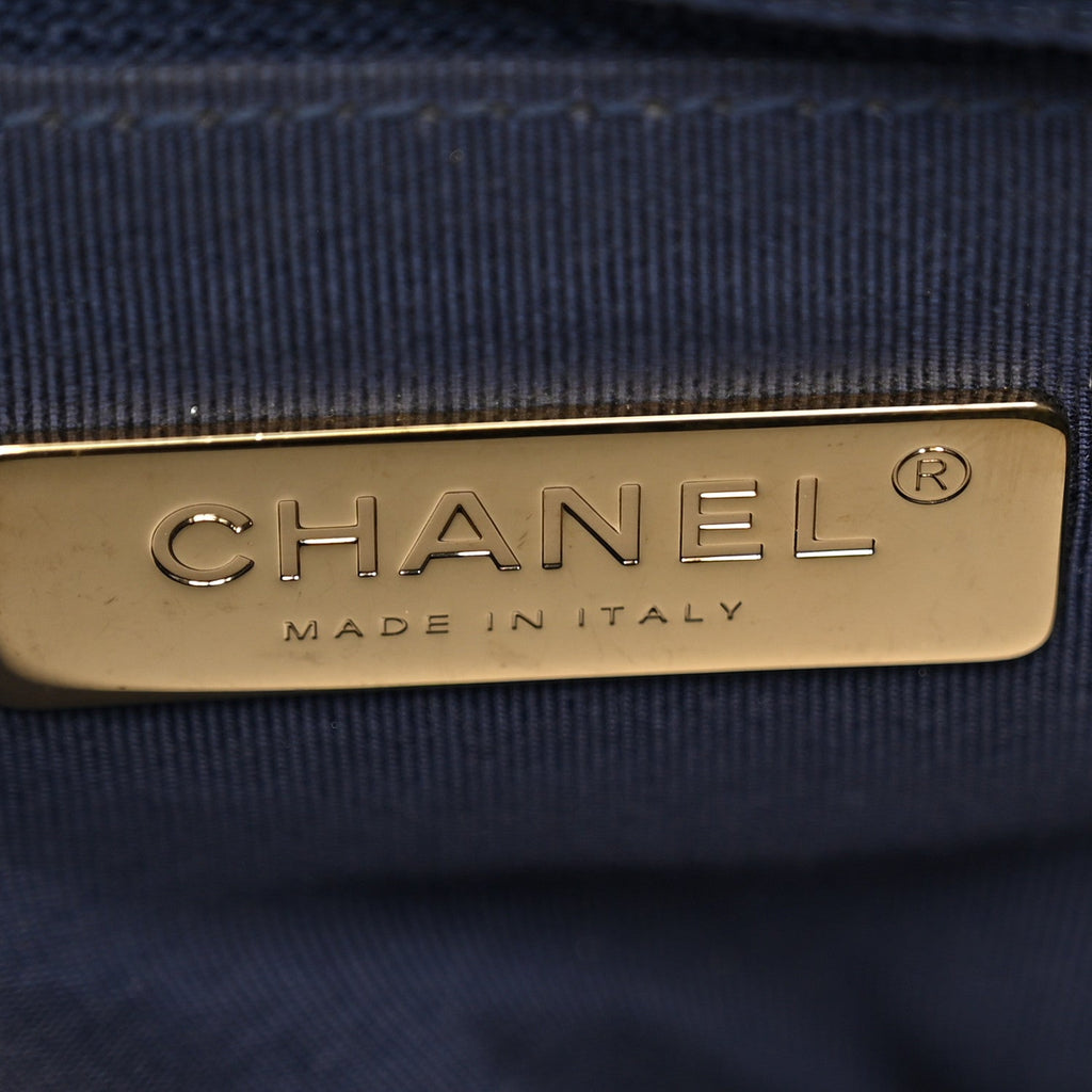 Denim Quilted Maxi Chanel 19 Flap Blue