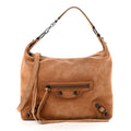 Suede Classic Hardware Small Le City Hobo Bag Camel