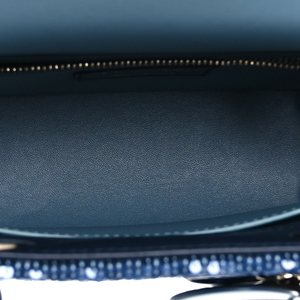 Calfskin Sequin Gradient Stitched Small Lady Dior Blue