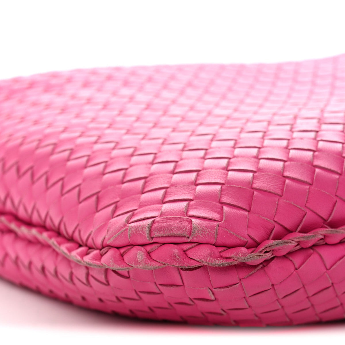 Nappa Intrecciato Medium Veneta Hobo Rosa Shock