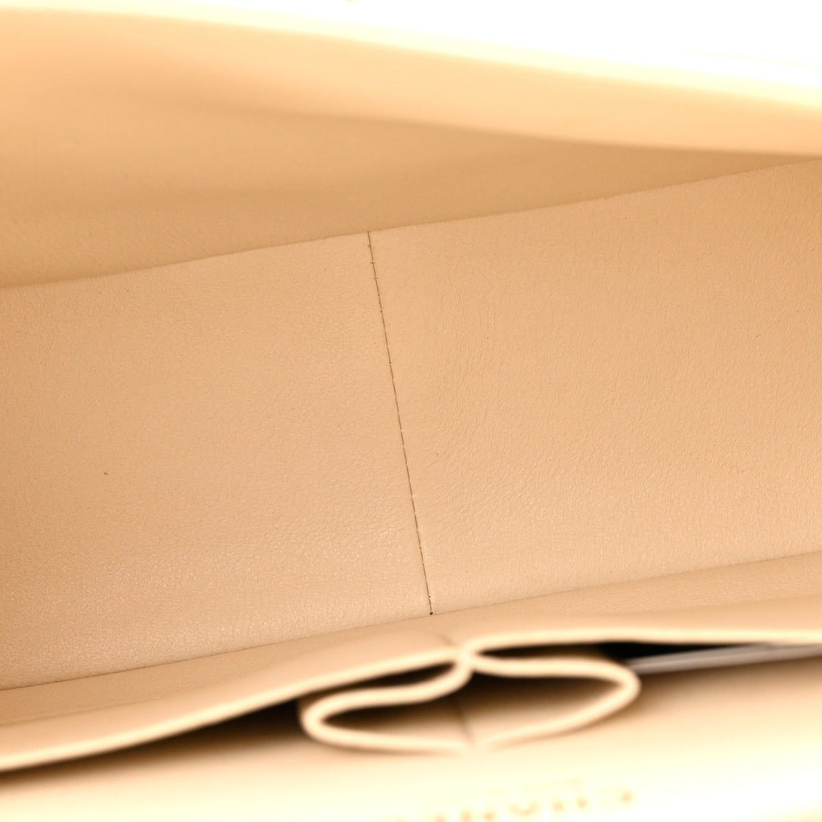 Caviar Quilted Jumbo Double Flap Light Beige