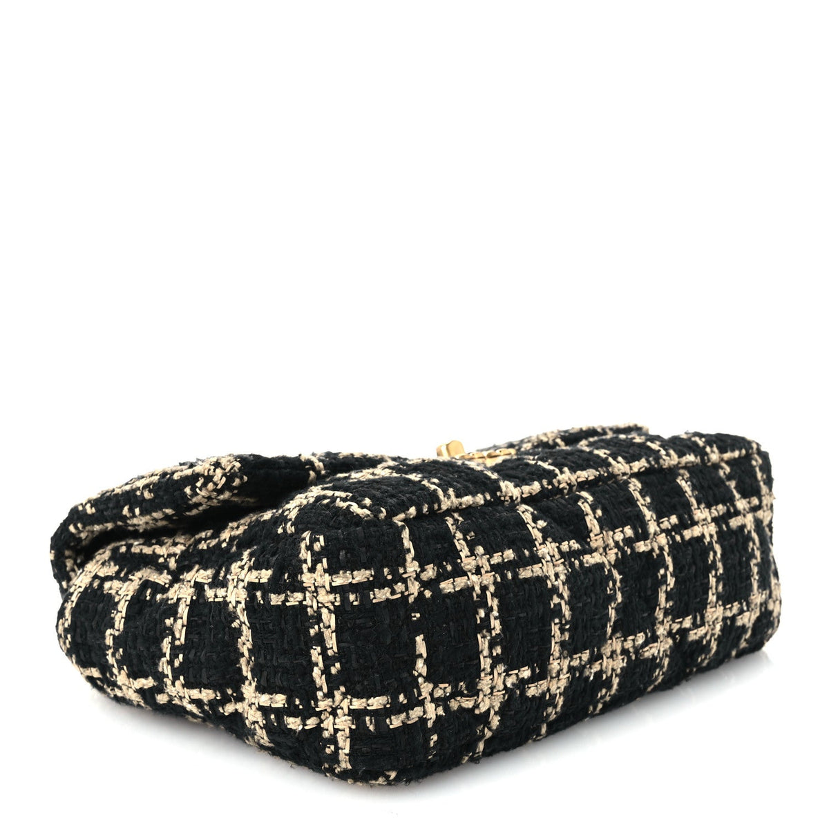 Tweed Quilted Medium Chanel 19 Flap Black Beige