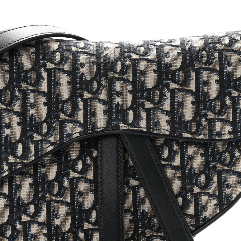 Oblique Saddle Bag With Strap Blue