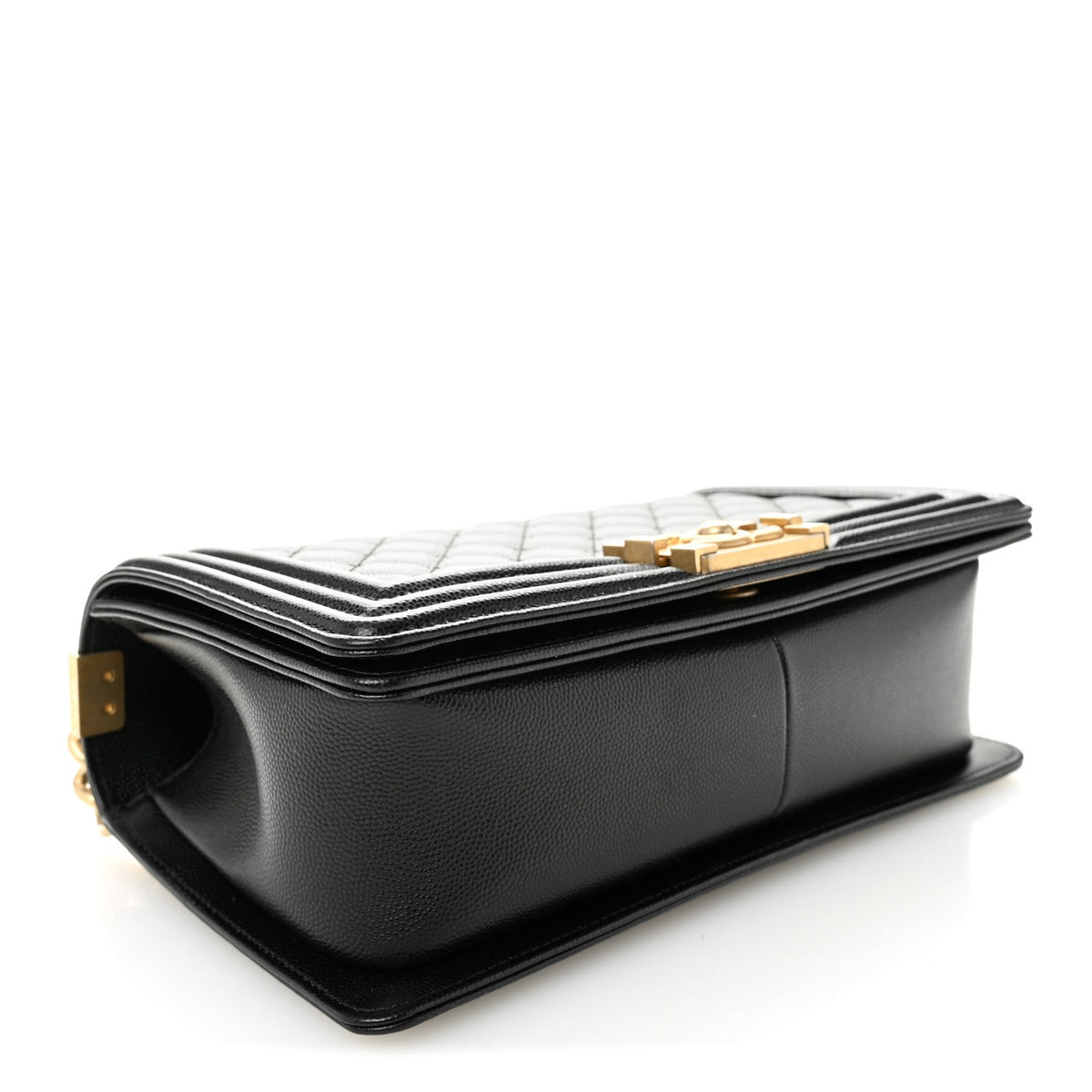 Caviar Quilted Medium Boy Flap Black