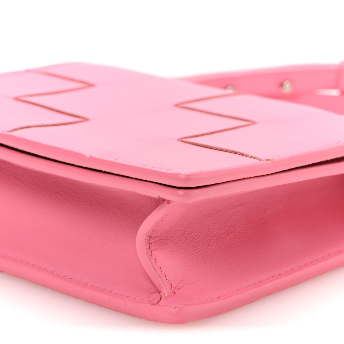 Lambskin Maxi Intrecciato Mini Cassette Crossbody Bag Pink