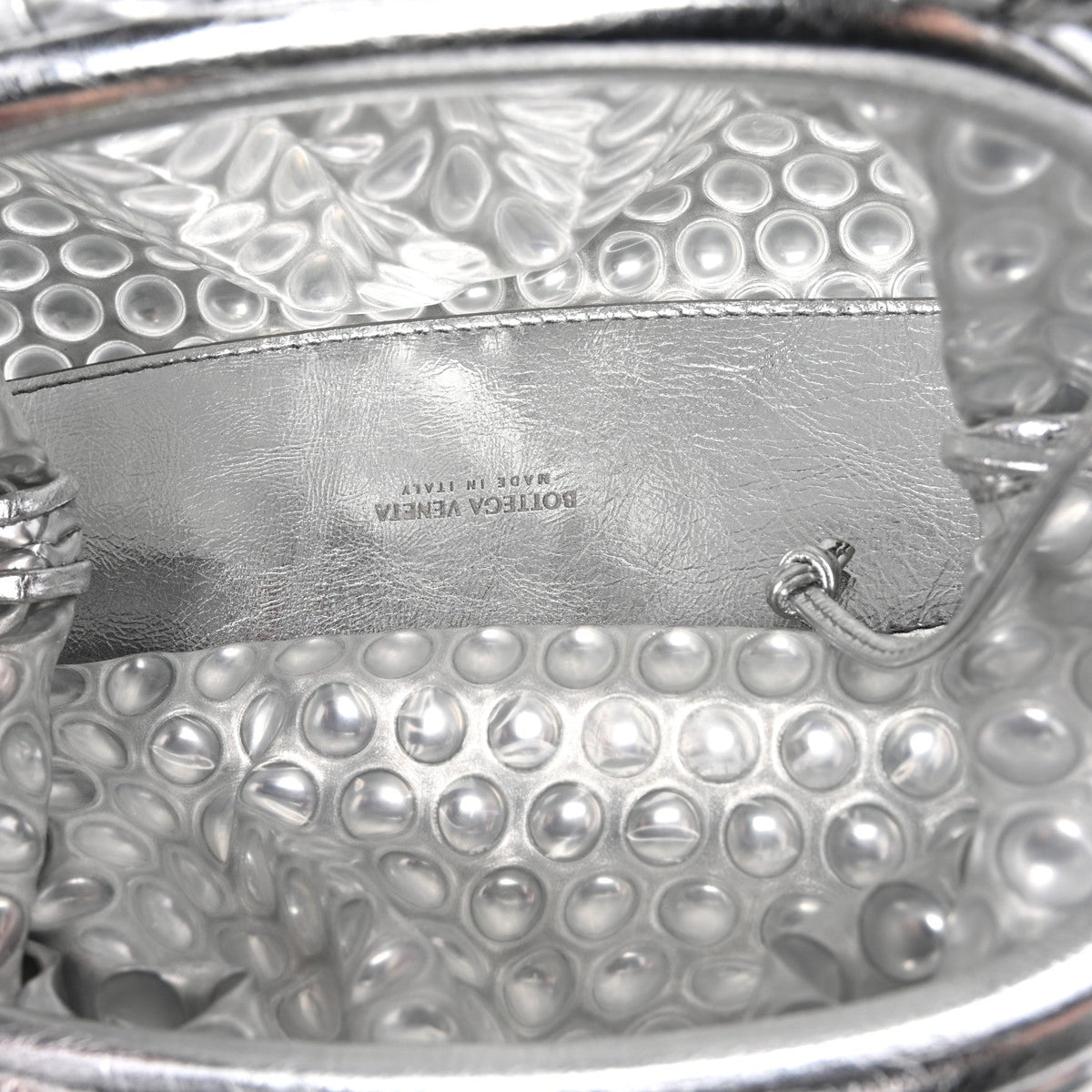 Metallic Fabric Bubble Wrap The Mini Pouch Silver
