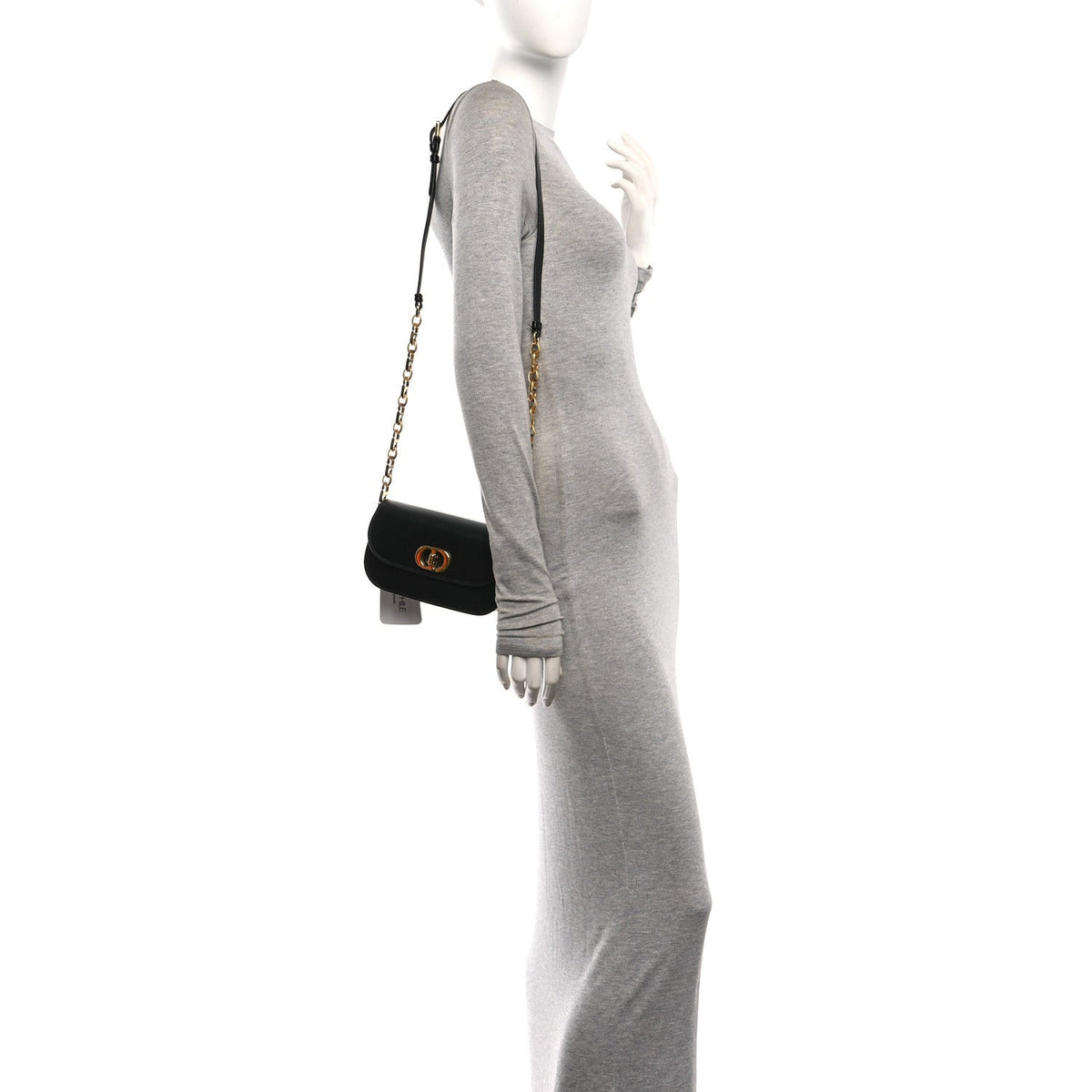 Box Calfskin 30 Montaigne Small Avenue Bag Black