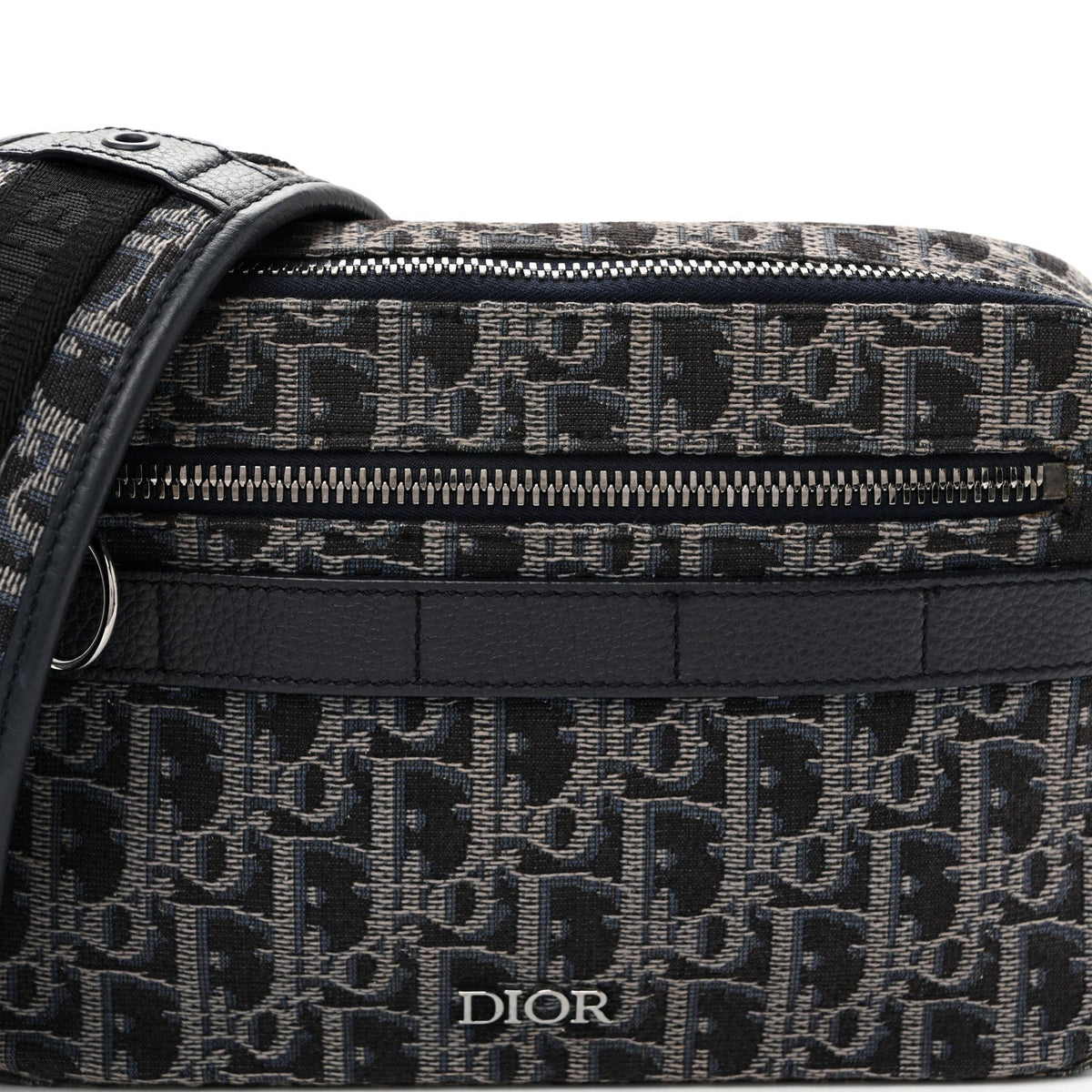 HOMME Oblique Jacquard Safari Messenger Navy Blue