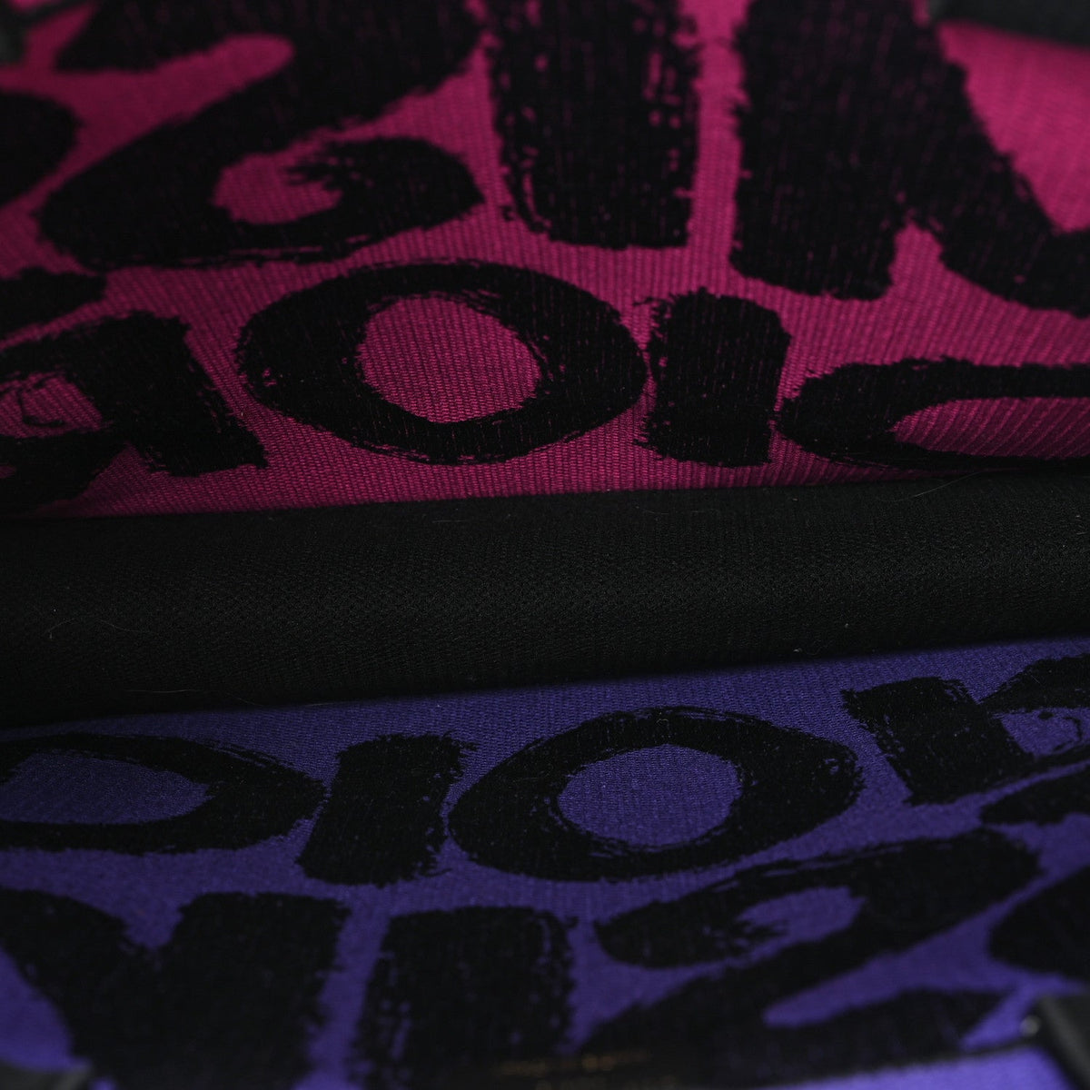 Canvas Embroidered Large Miss Dior Graffiti Book Tote Fuchsia Purple
