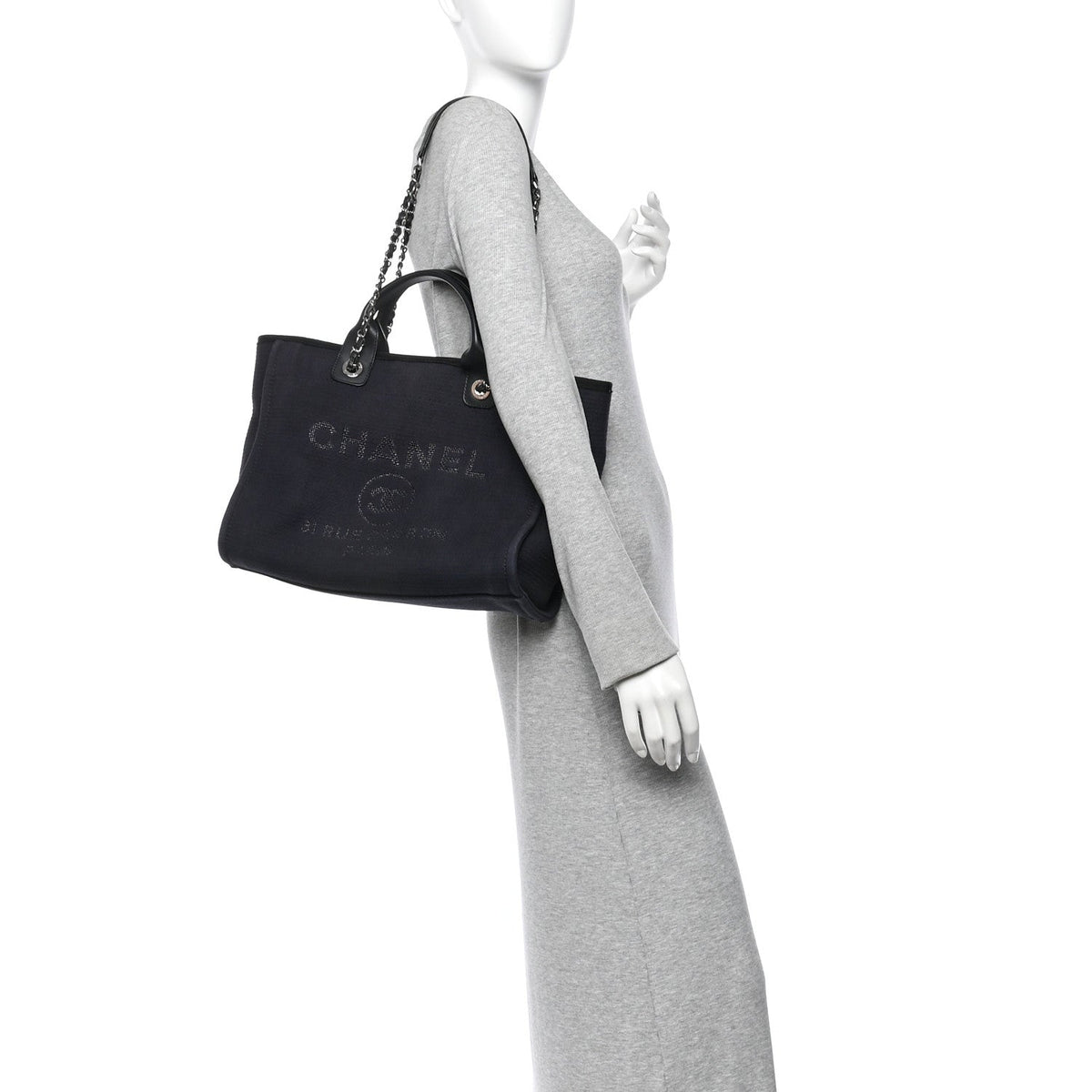 Mixed Fibers Small Deauville Tote Black