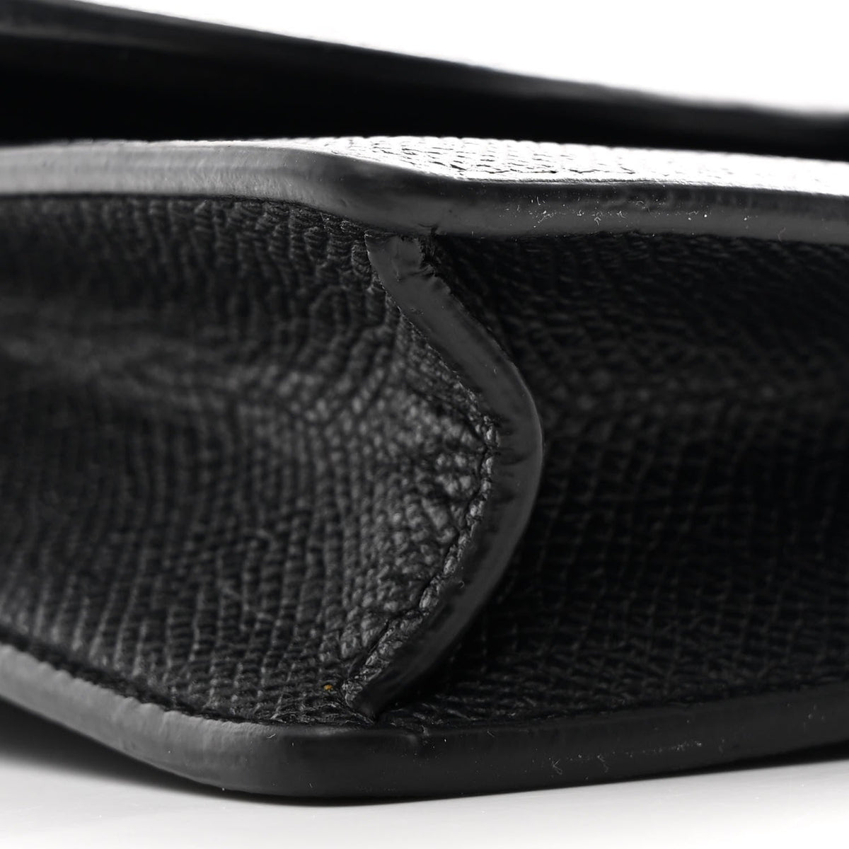 Grained Calfskin Saddle Pouch Bag Black