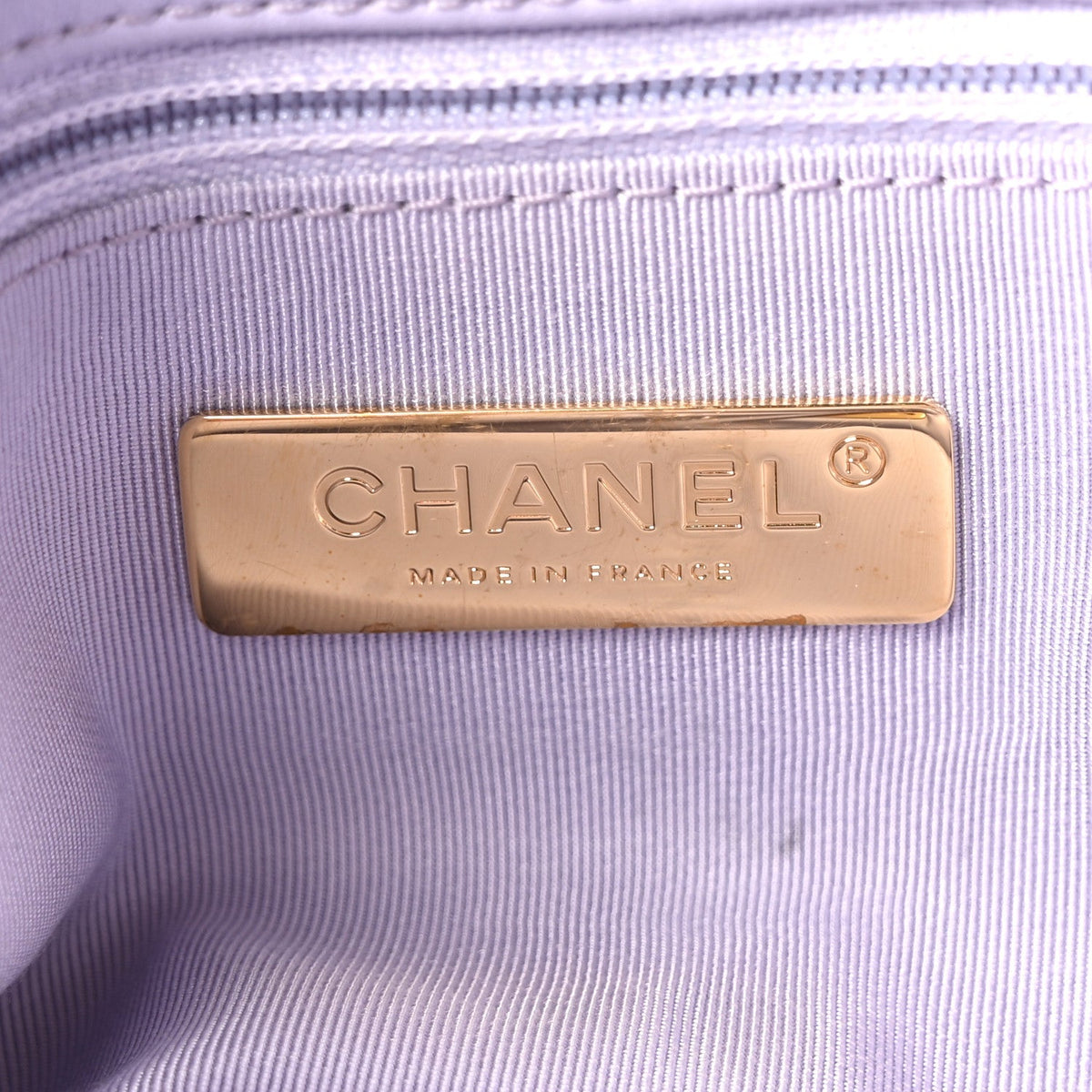 Lambskin Quilted Medium Chanel 19 Flap Light Purple