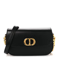Box Calfskin 30 Montaigne Small Avenue Bag Black