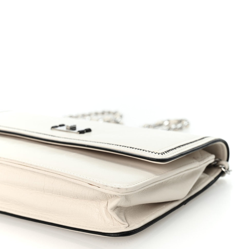 Lambskin Reissue Wallet On Chain WOC White
