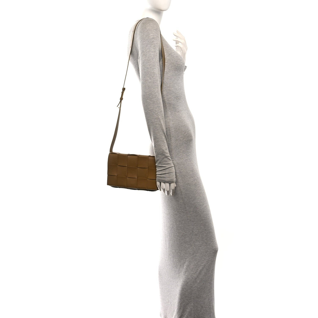 Lambskin Maxi Intrecciato Cassette Crossbody Bag Acorn
