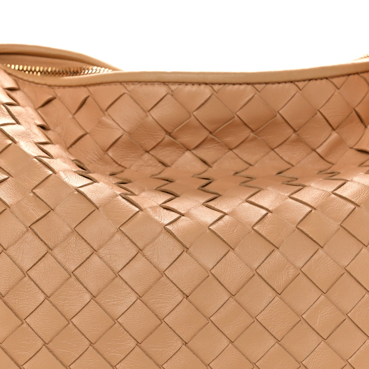 Nappa Intrecciato Small Jodie Hobo Almond