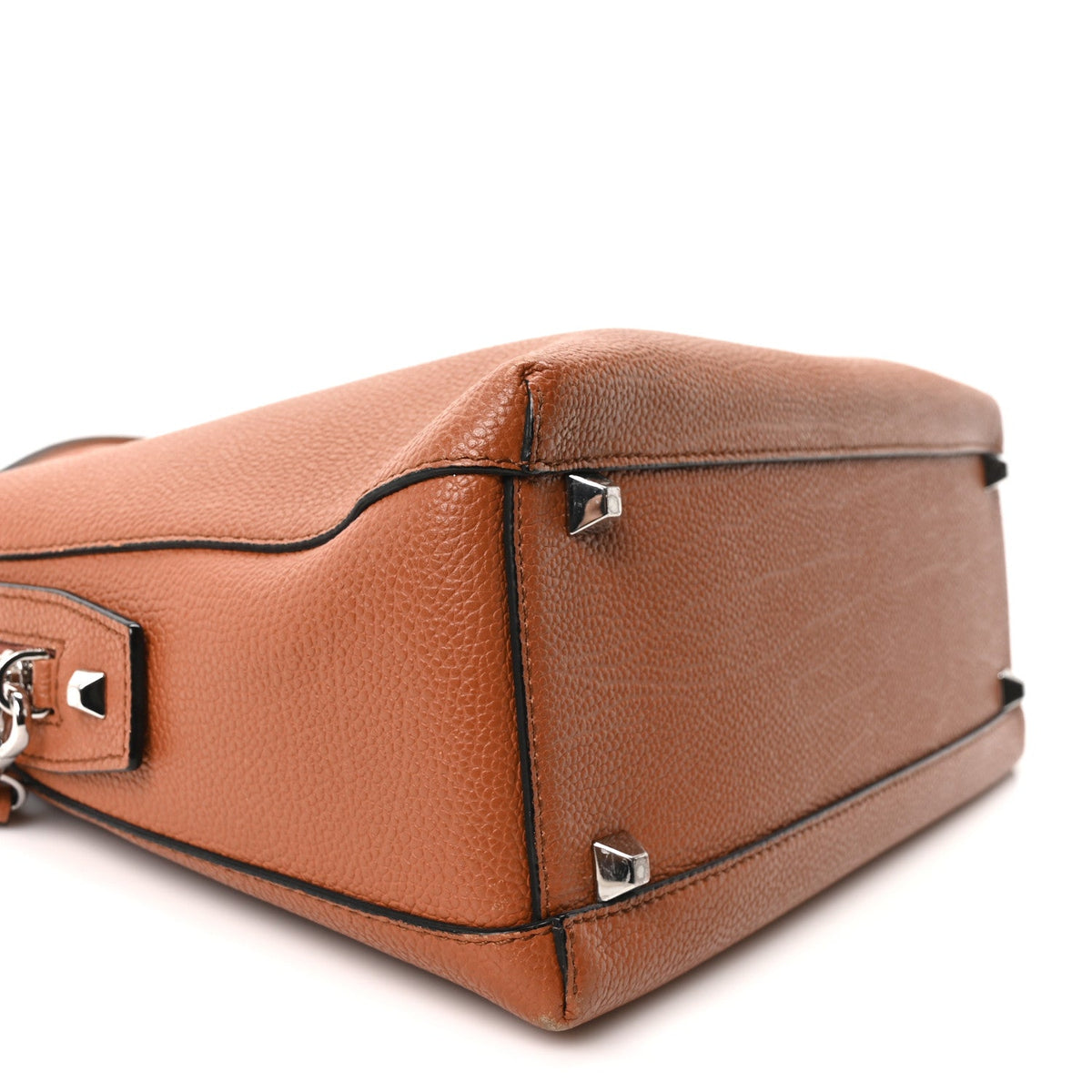Grained Calfskin Medium Ella Boston Brown